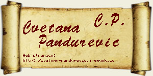 Cvetana Pandurević vizit kartica